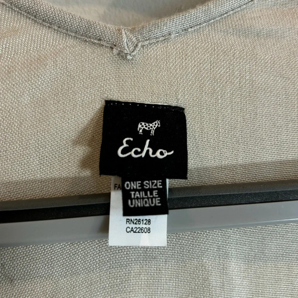 ECHO O/S Flowy Embroidered Poncho Kimone Beach Cover Up - Picture 2 of 7